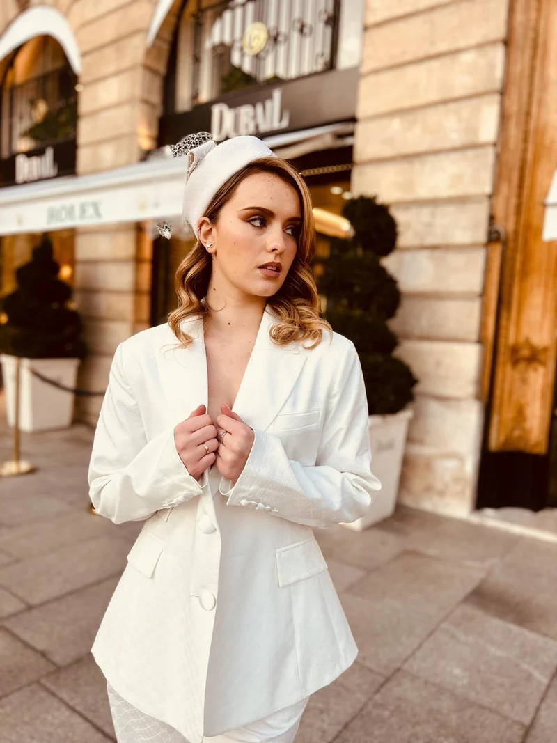 Ensemble pantalon tailleur Gucci blanc