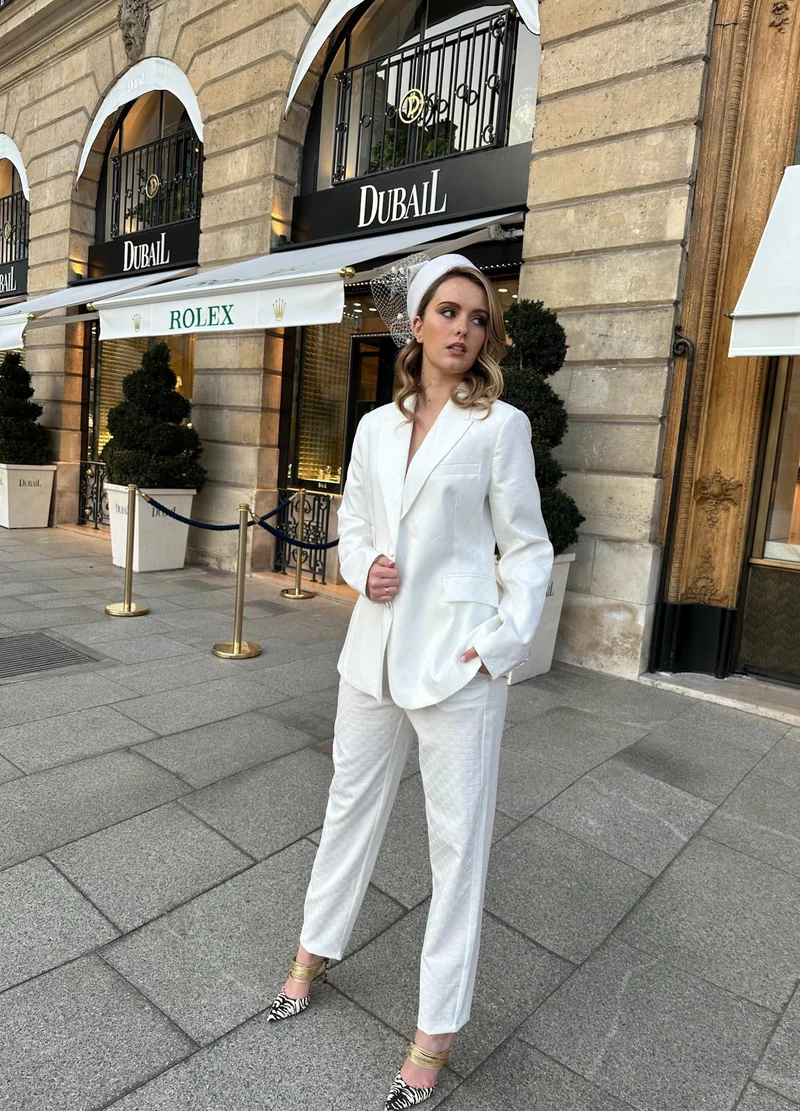 Ensemble pantalon tailleur Gucci blanc