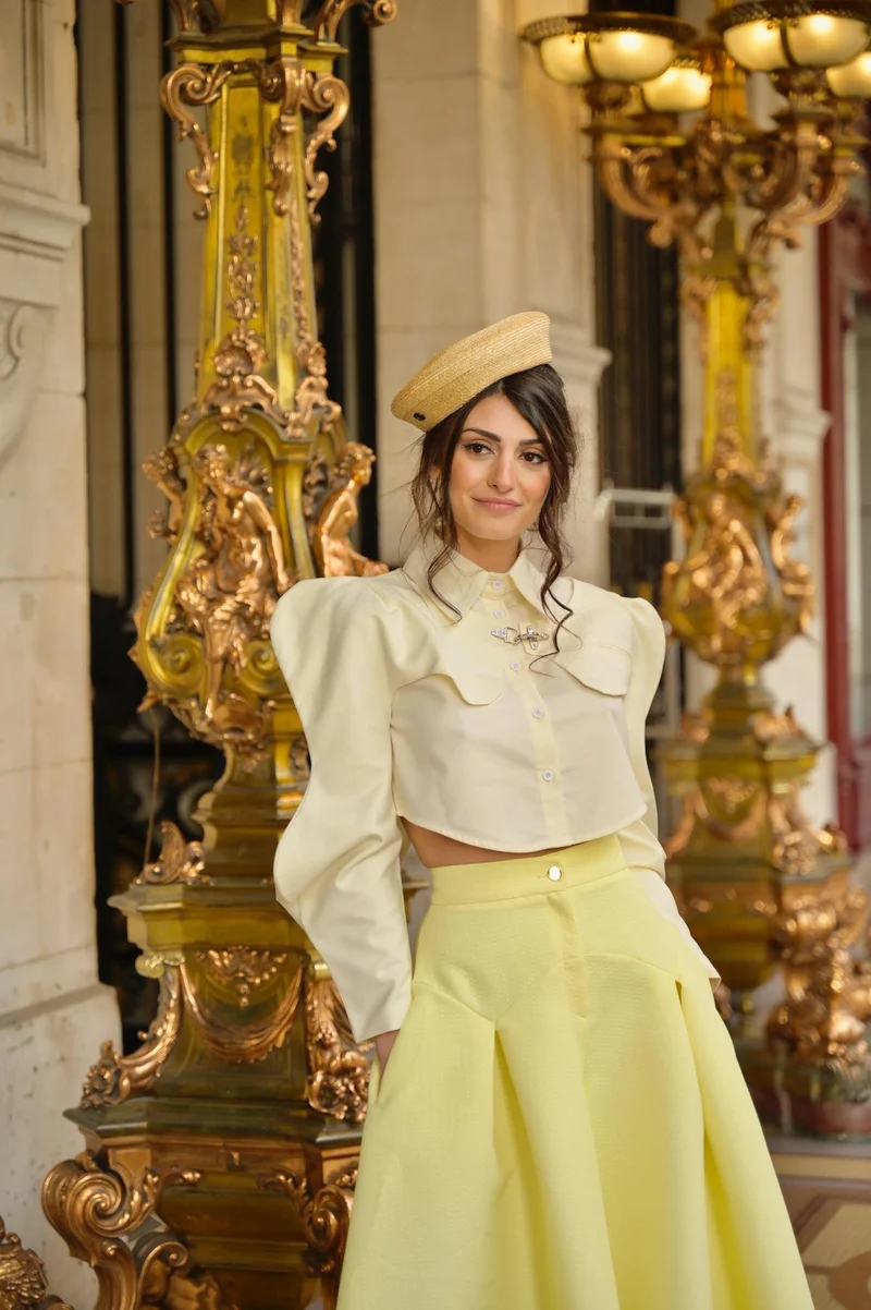 Jupe culotte Poca jaune