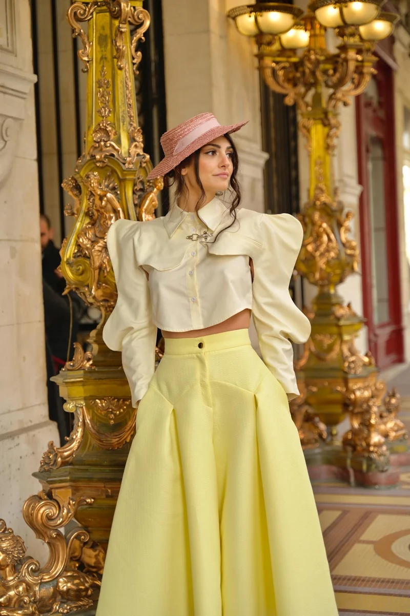 Jupe culotte Poca jaune