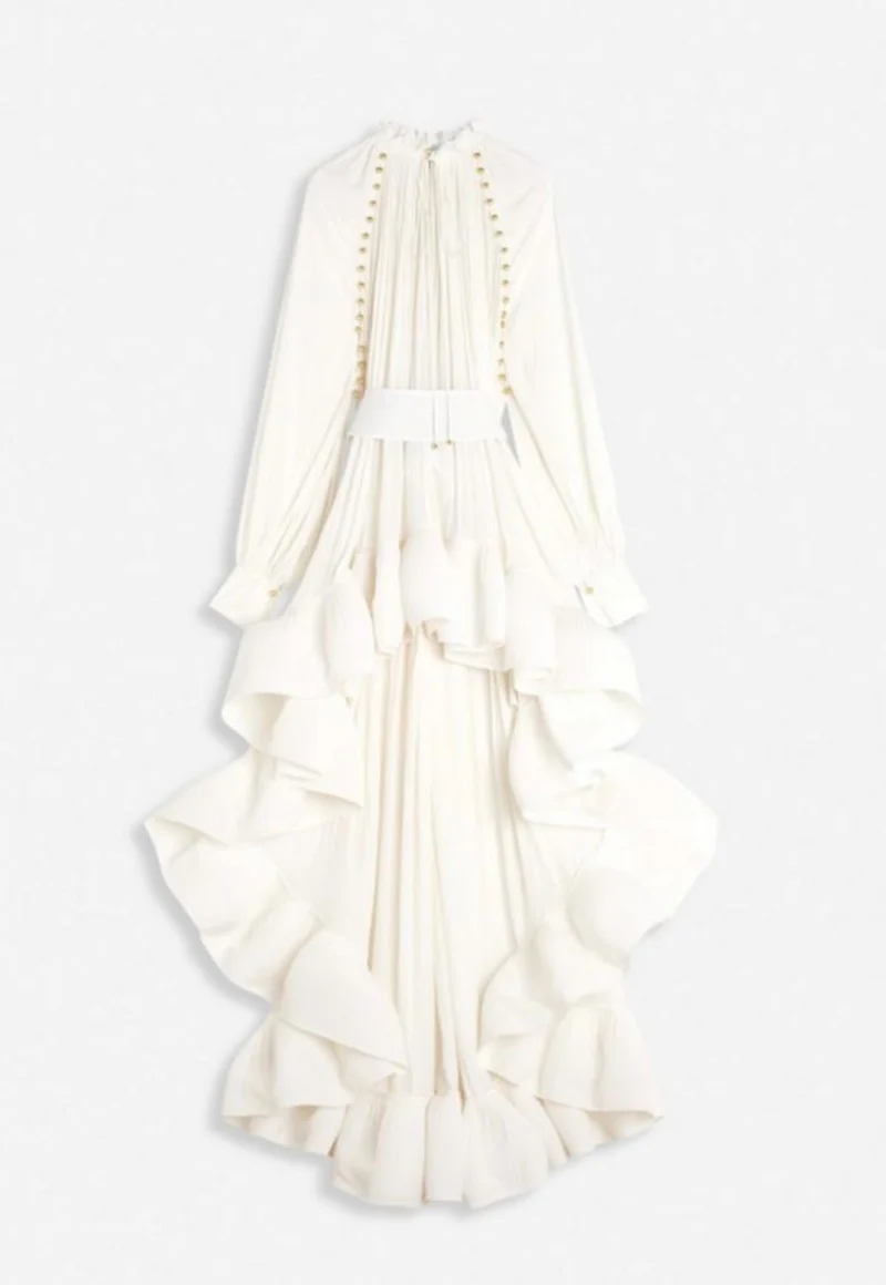 Robe asymétrique Lanvin blanche