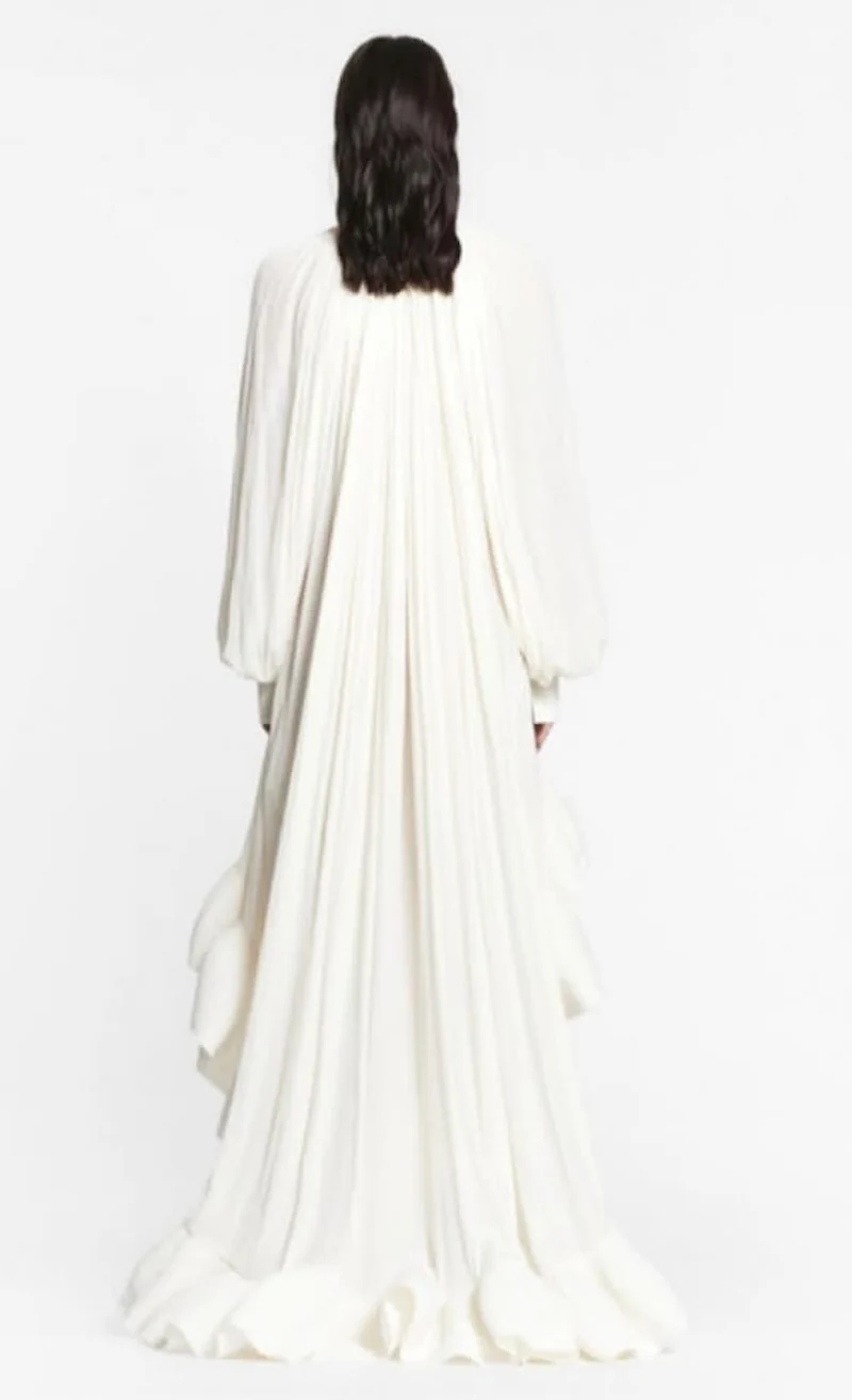 Robe asymétrique Lanvin blanche