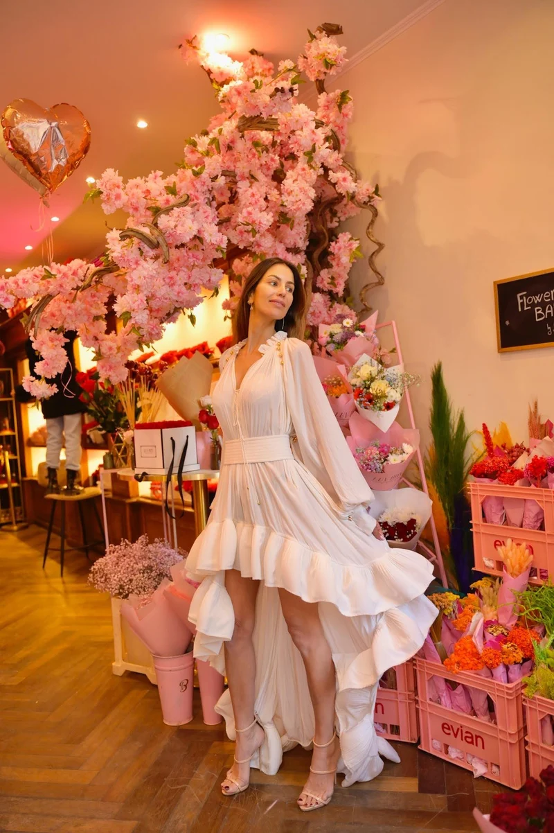 Robe asymétrique Lanvin blanche