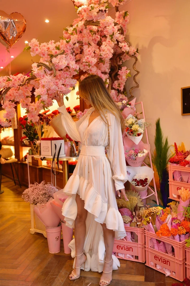 Robe asymétrique Lanvin blanche