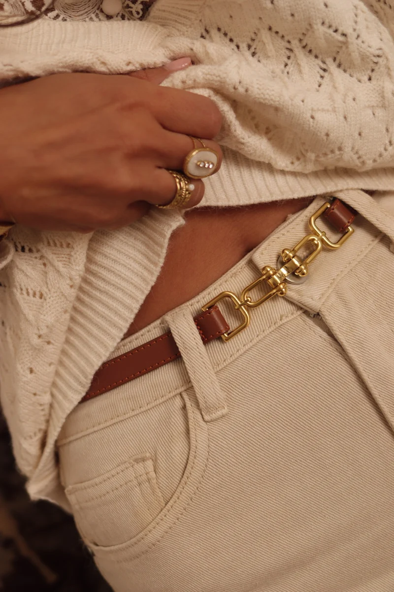 Ceinture Andy camel en cuir