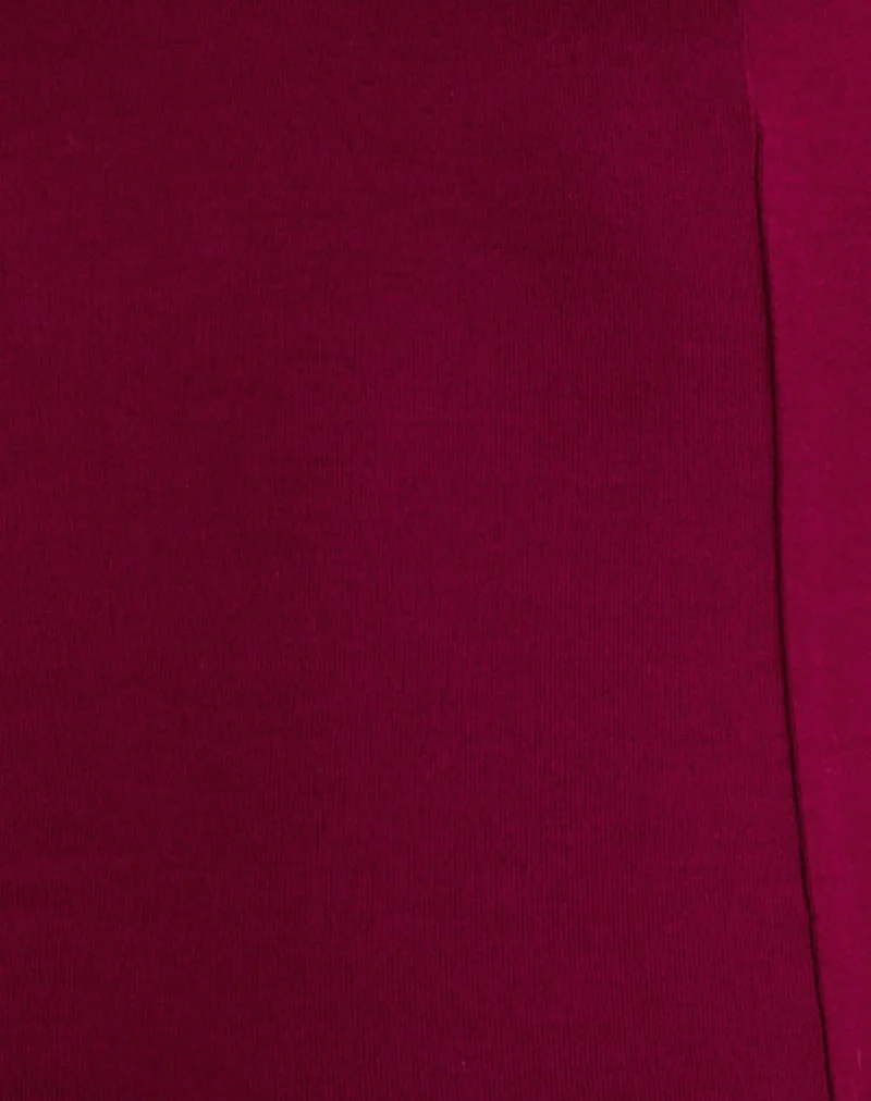 Haut plongeant Lynod en rayonne bordeaux