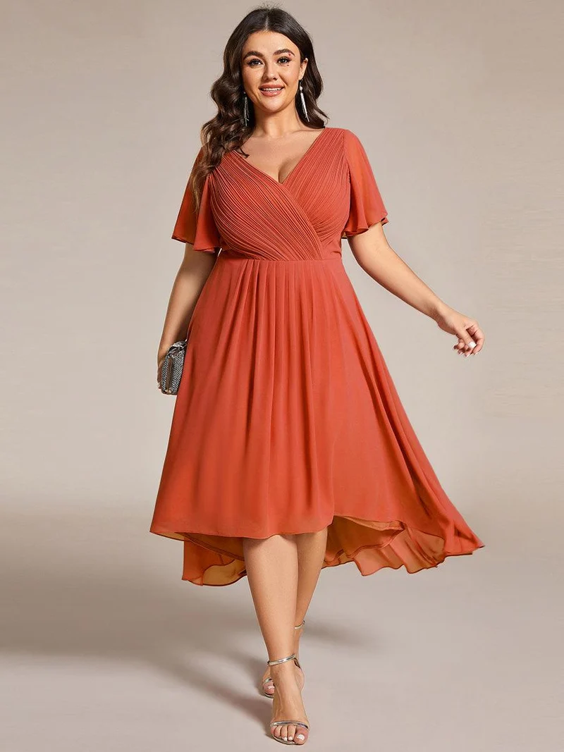 MEILLEURS CHOIX Robe orange brûlée
