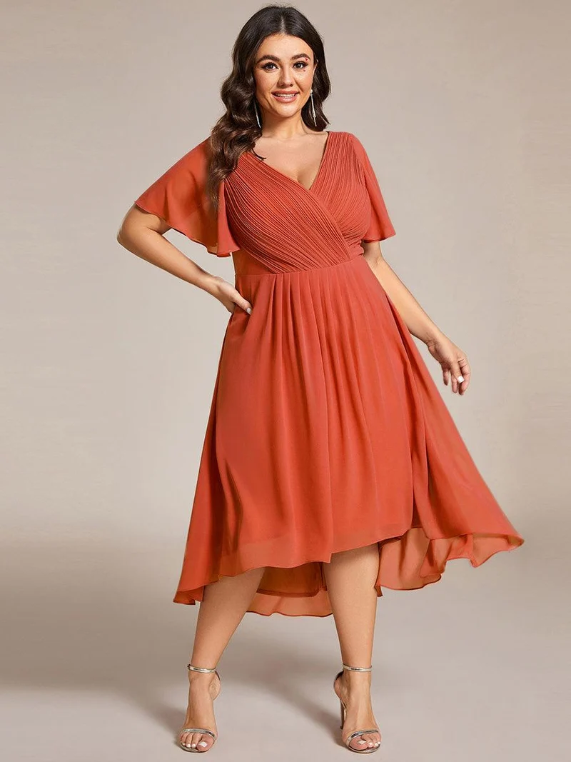 MEILLEURS CHOIX Robe orange brûlée