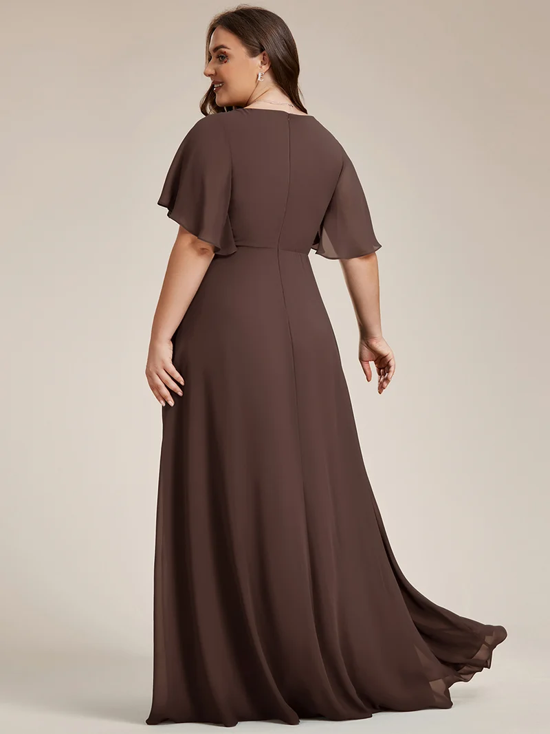ever IVYROSE|Robe de soirée élégante en mousseline de soie avec manches flottantes