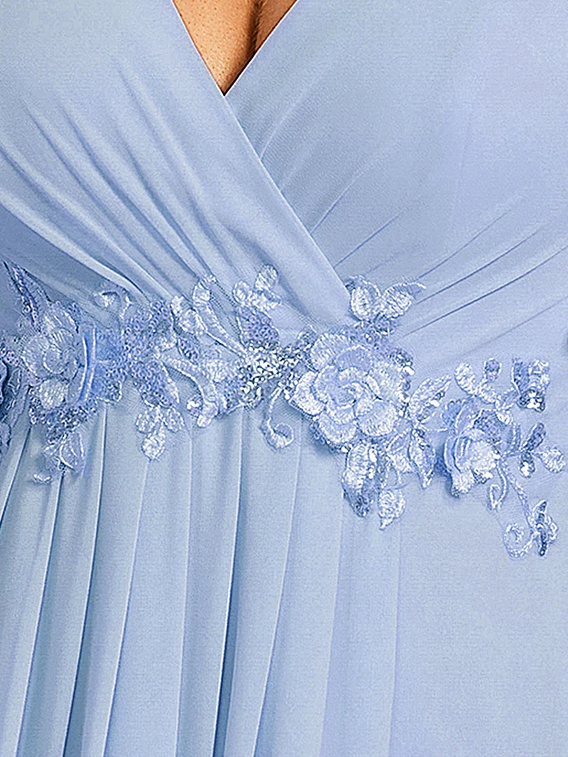 ever IVYROSE|Robe de soirée élégante en mousseline de soie avec manches flottantes