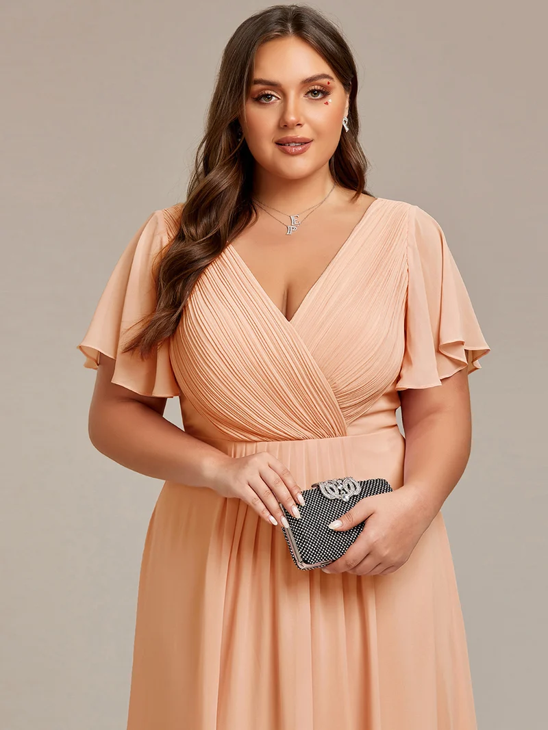 ever FAYE|Robe d'invité de mariage chic à col en V