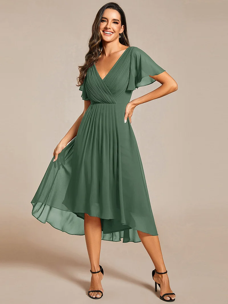 ever FAYE|Robe d'invité de mariage chic à col en V