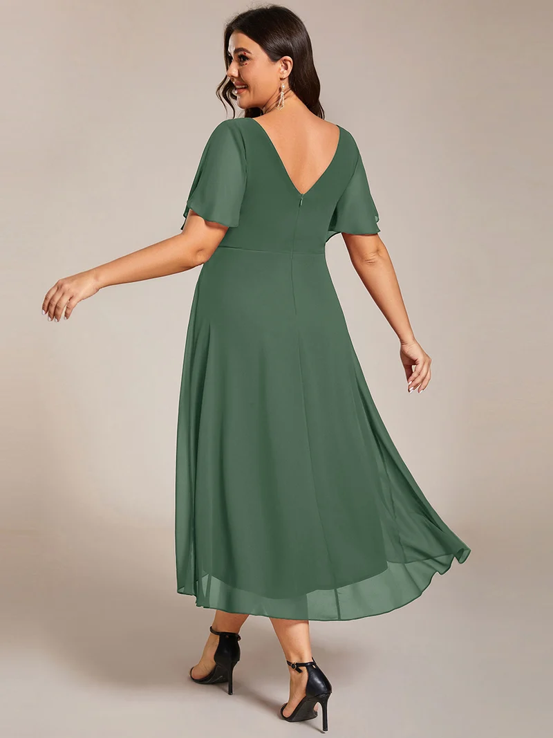 ever FAYE|Robe d'invité de mariage chic à col en V