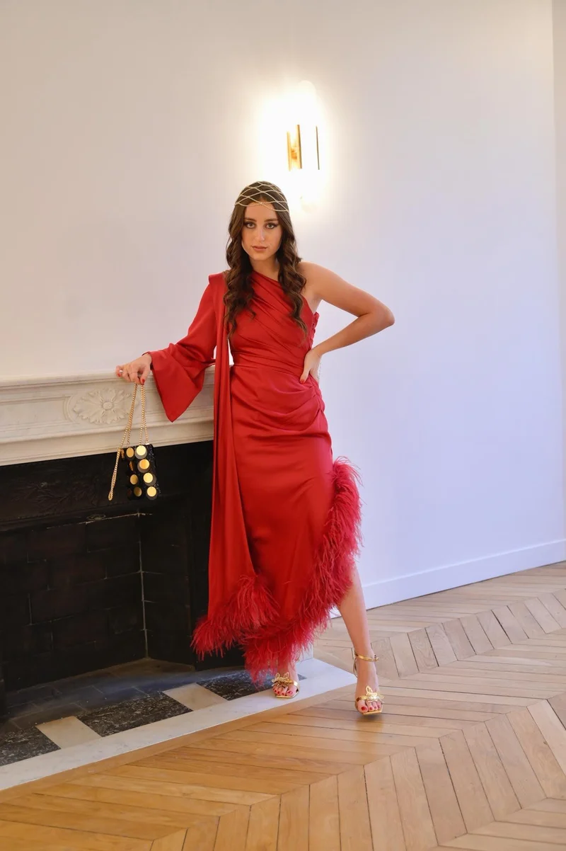 Robe Lyna rouge