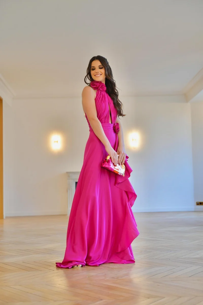 Robe Rose Anna fuschia