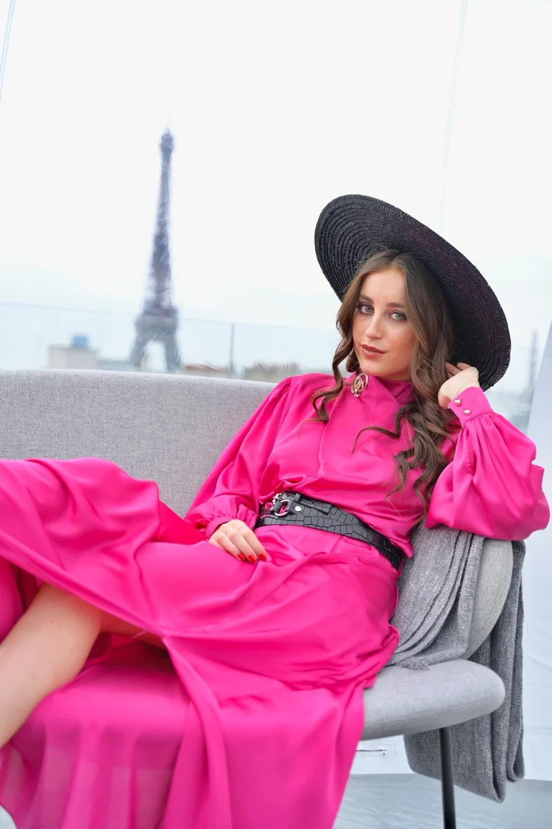 Robe Georgina fuschia
