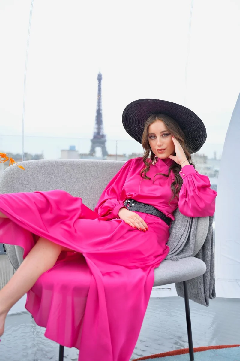 Robe Georgina fuschia