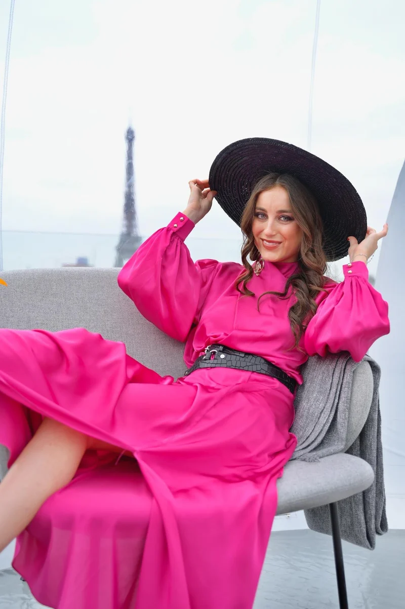 Robe Georgina fuschia