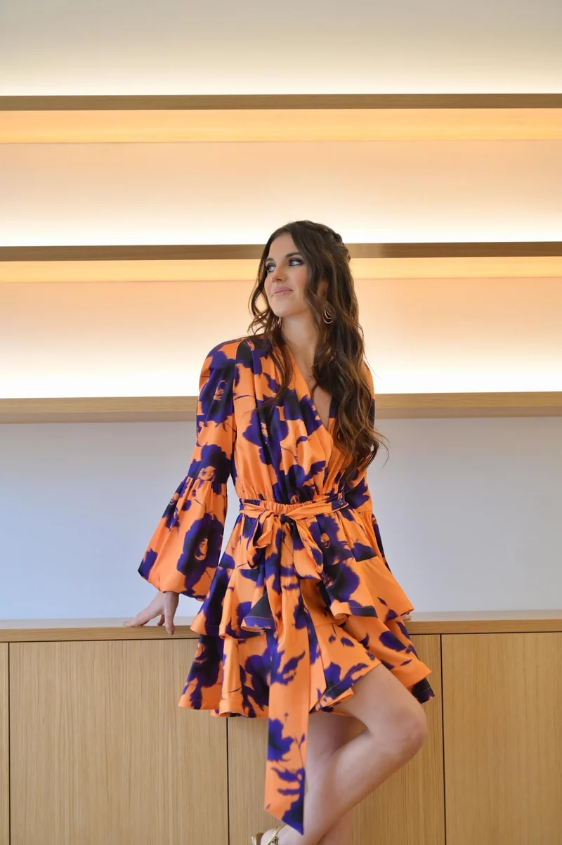 Robe Dita orange/violette