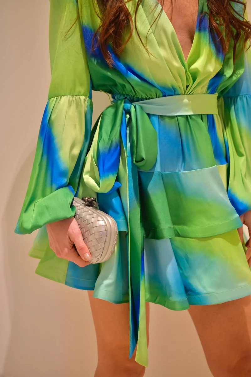 Robe Dita bleue/verte