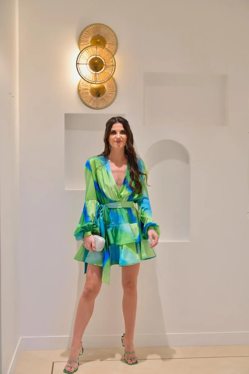 Robe Dita bleue/verte