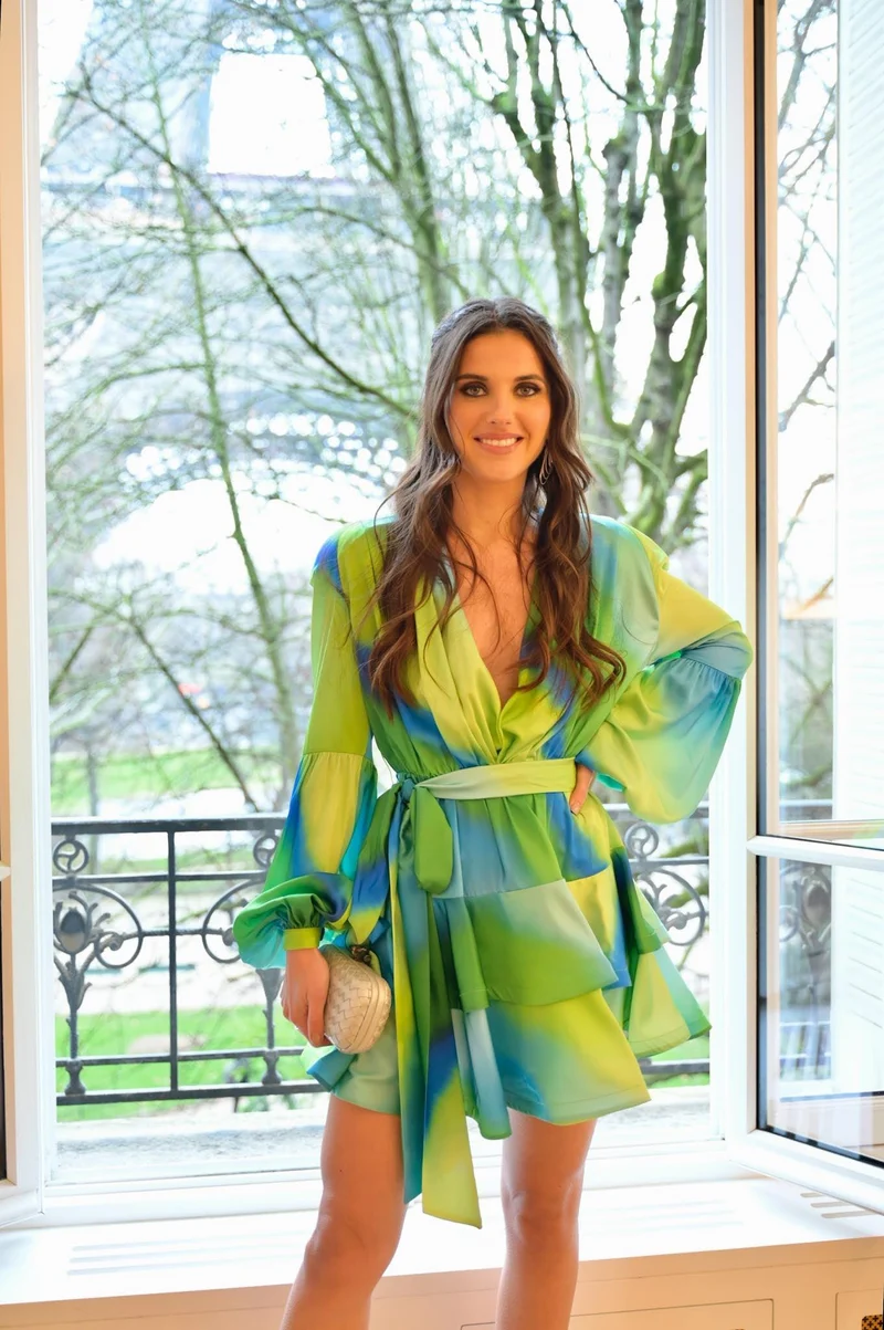Robe Dita bleue/verte