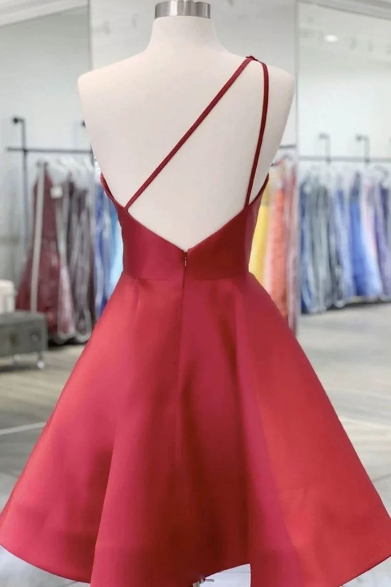 Robe de bal bordeaux à fleurs, asymétrique, dos nu, robe de soirée formelle rouge vin