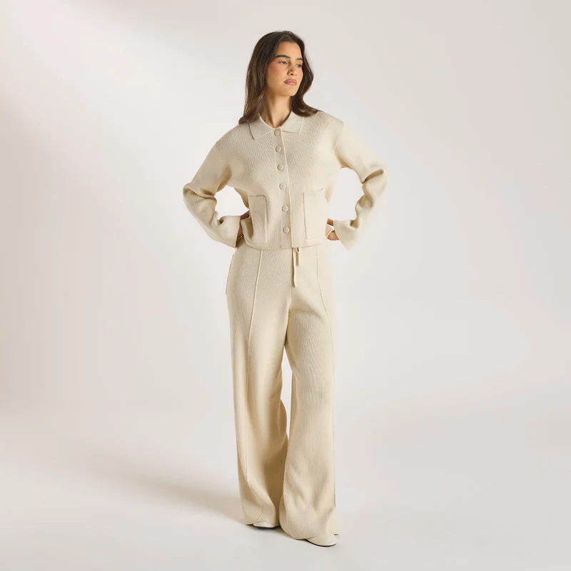 Chemise Oversize en Tricot - Crème