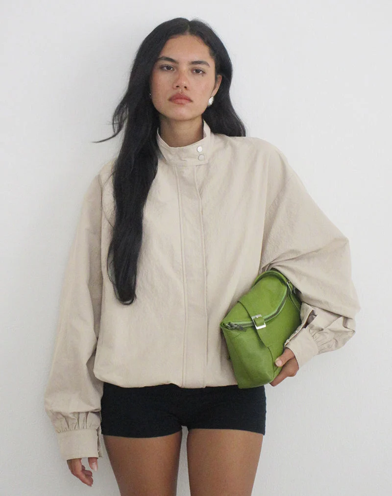 Veste zippée Niorun en nylon taupe clair