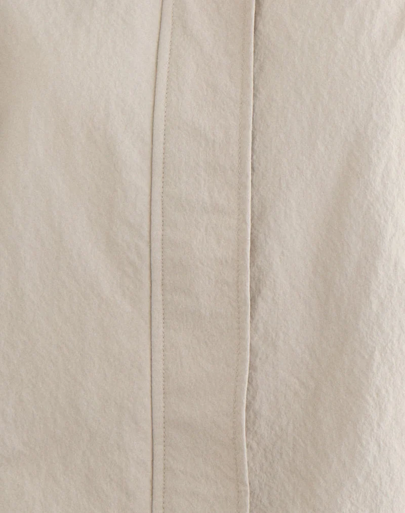 Veste zippée Niorun en nylon taupe clair