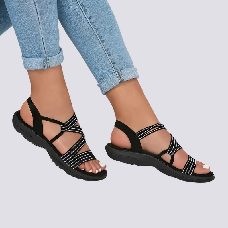 Abby - Sandales Femme - Pour Journées Décontractées à la Plage