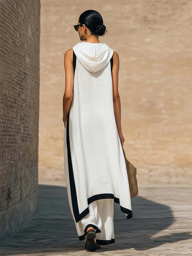 Lila | Ensemble élégant en lin et coton avec coupe artistique