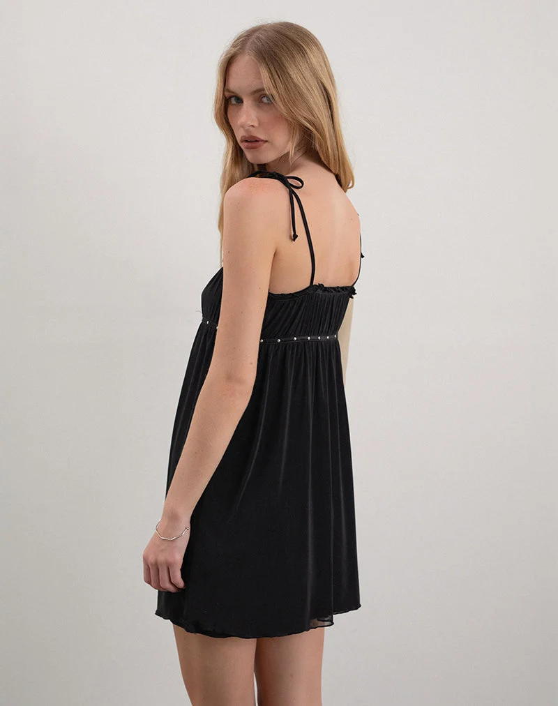 Mini robe Damiera en noir
