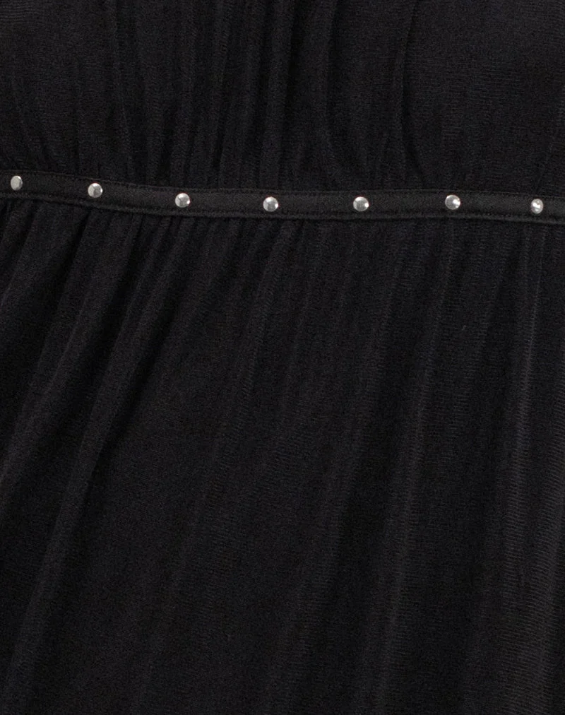Mini robe Damiera en noir
