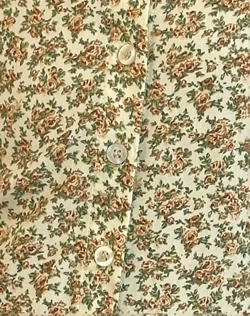 Omoni Dress in Washed Ditsy Yellow (Robe Omoni en jaune délavé)