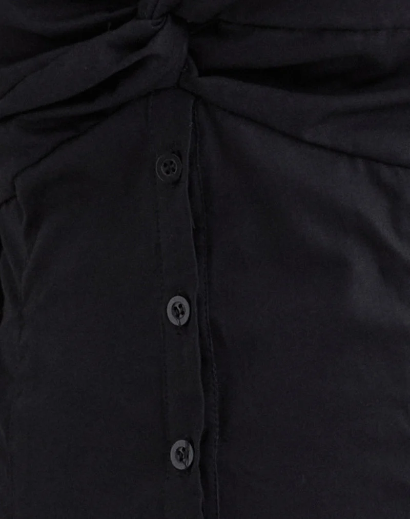 Chemise Karis en popeline noire