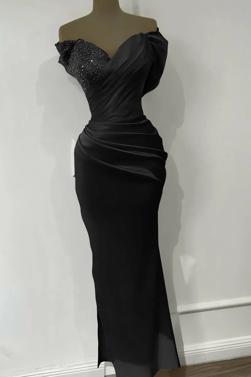 Superbe robe de soirée sirène orange à paillettes et épaules dénudées pour occasions spéciales