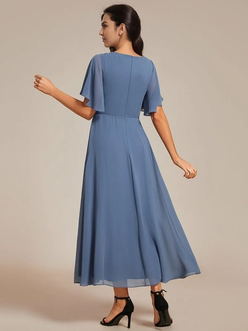 Robe pour invitée au mariage bleue