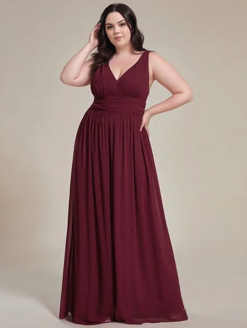 Robe de soirée bordeaux plus size taille empire