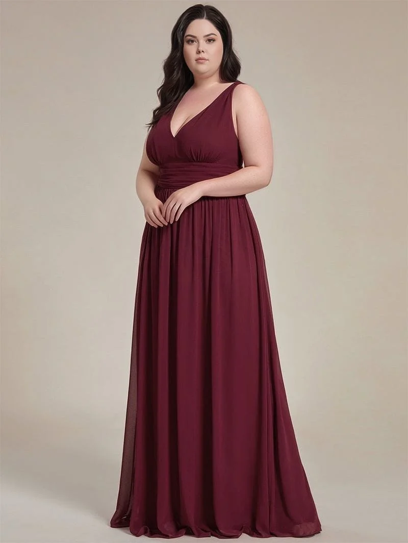Robe de soirée bordeaux plus size taille empire