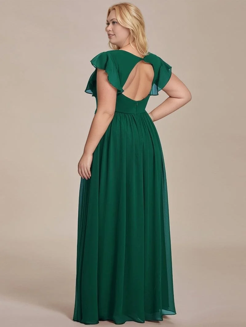 Robe invitée de mariage longue verte grande taille