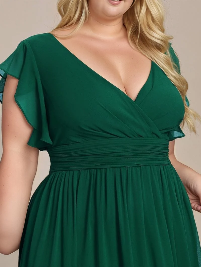 Robe invitée de mariage longue verte grande taille