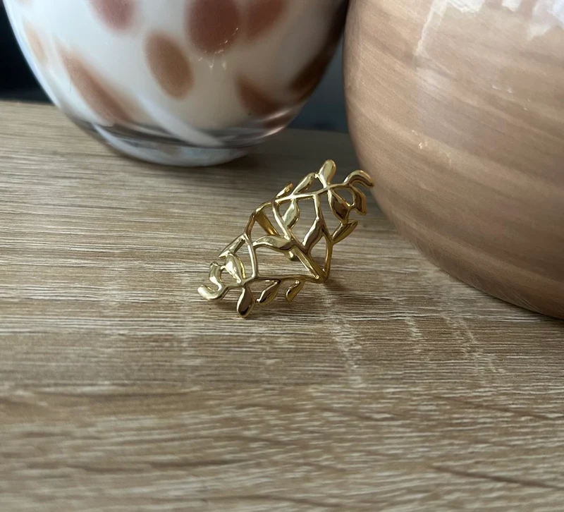Bague Feuilles doré
