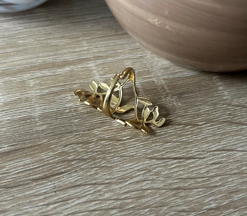Bague Feuilles doré