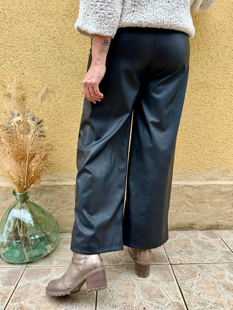 Pantalon simili Enzo noir