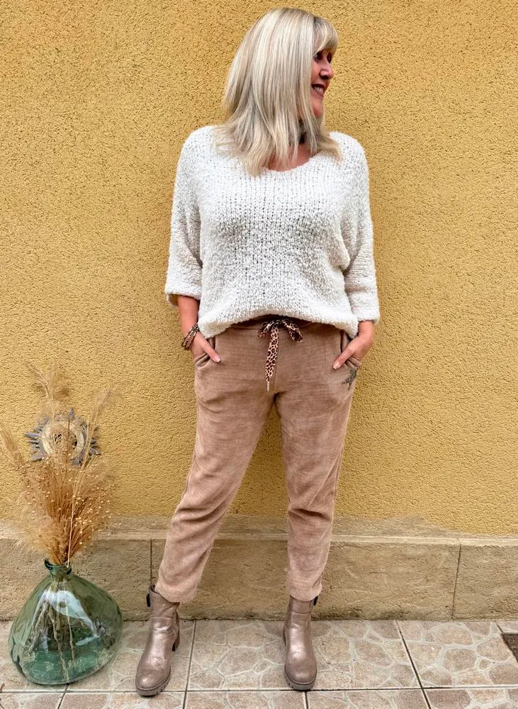 Jogg velours Sandro camel