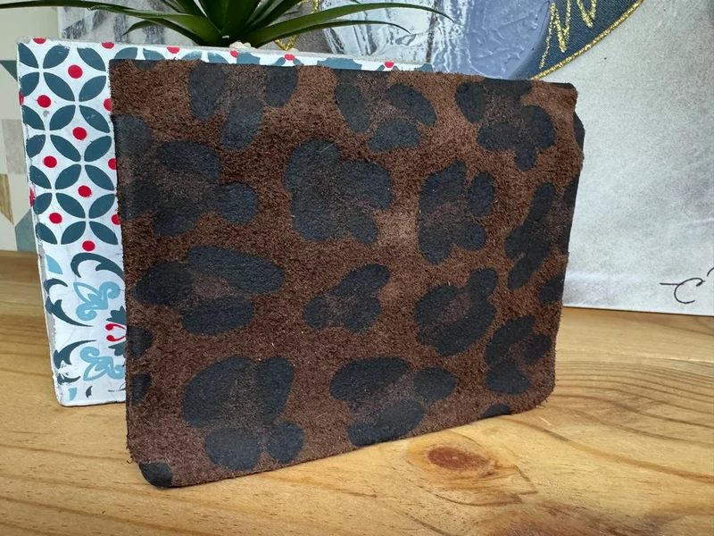 Grand porte monnaie en cuir Lorenzo chocolat
