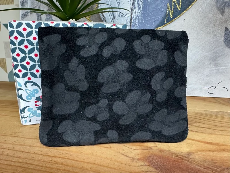 Grand porte monnaie en cuir Lorenzo noir