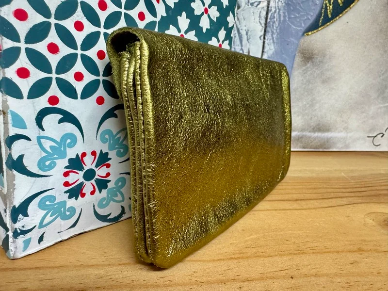 Porte monnaie Rico en cuir vert pomme