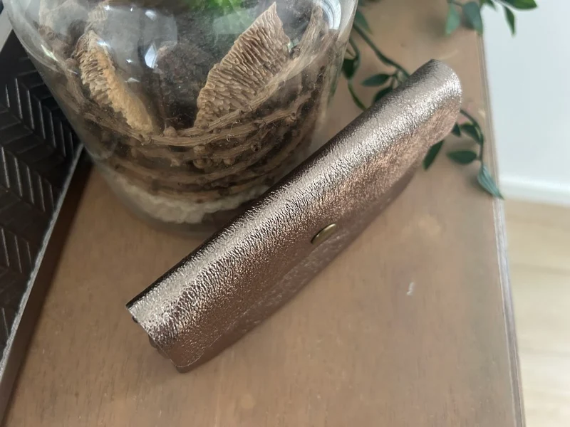 Porte monnaie Rico en cuir taupe